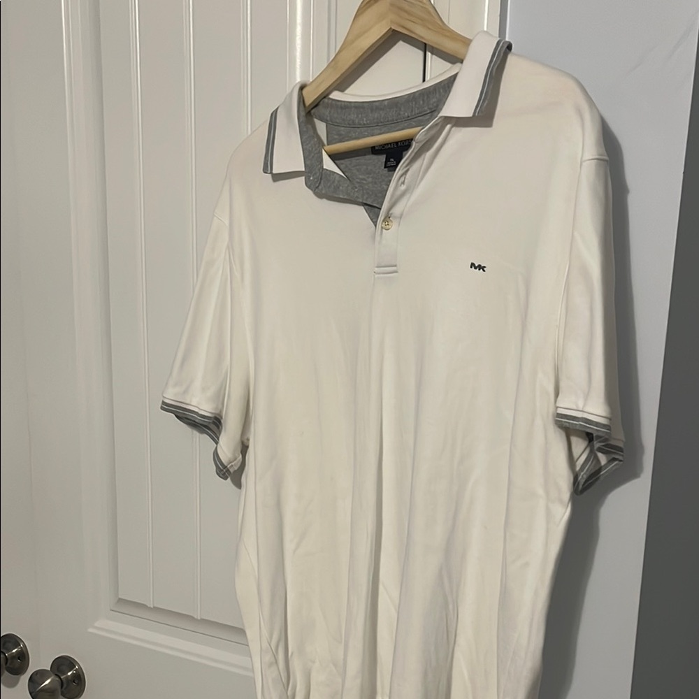 Michael Kors White Polo Shirt Worn 1x Sz XL
